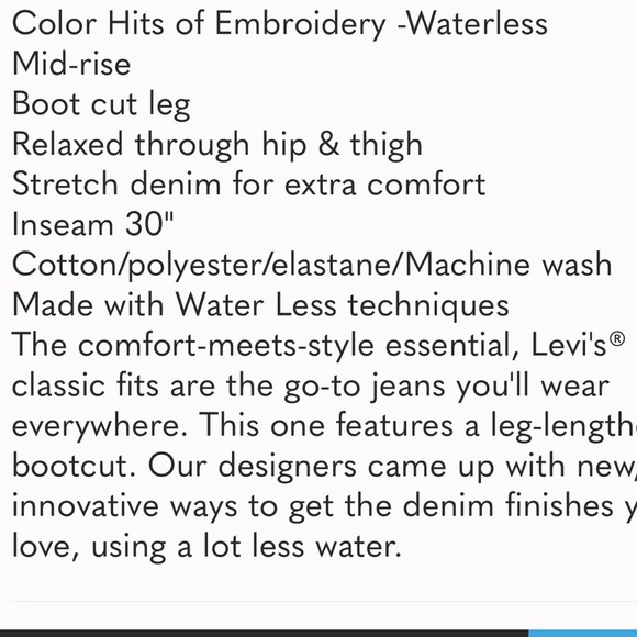 Levi’s Classic Boot Cut Blue Mid Rise Jeans size 16 - Picture 16 of 16